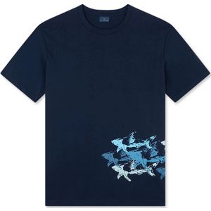 Paul & Shark, Heren, Tops, Blauw, Maat: L Katoen,