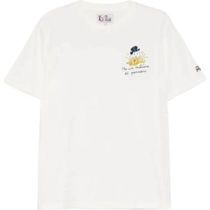 MC2 Saint Barth, Heren, Tops, Wit, Maat: S Katoen,