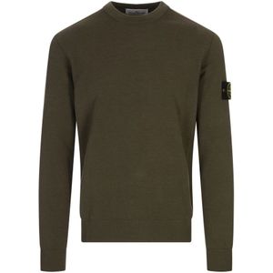 Stone Island, Heren, Truien, Groen, Maat: XL Wol,