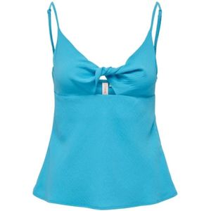 Only, Dames, Tops, Blauw, Maat: S Poliester,