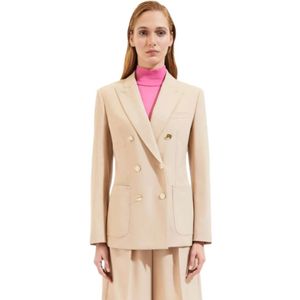 Max Mara, Dames, Jassen, Beige, Maat: S Nylon,