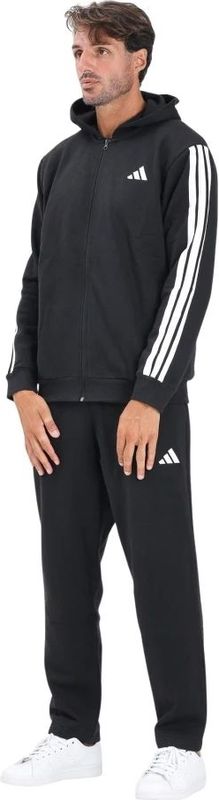 adidas - 3 Stripes - Trainingspak - Zwart - Heren - Fleece