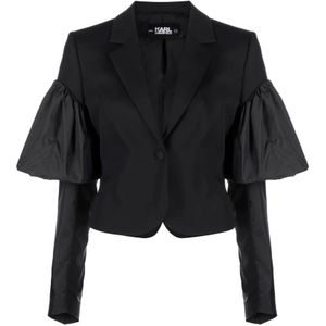 Karl Lagerfeld, Dames, Jassen, Zwart, Maat: XS Wol,