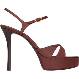 Saint Laurent, Dames, Schoenen, Bruin, Maat: 39 1/2 EU