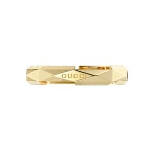 Gucci Ybc662177001 - Oro giallo 18kt - Link to Love studded ring in 18kt geelgoud , Yellow , Dames , Maat: 53 MM