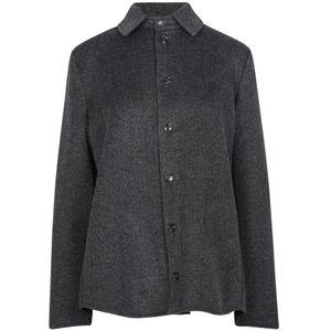 Semicouture, Dames, Jassen, Grijs, Maat: XS Wol,