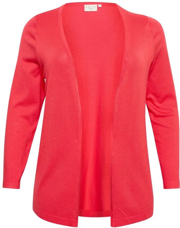 Kaffe Curve - Open Front Cardigan - Rood - Dames - Nylon
