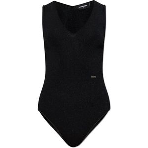 Dsquared2, Dames, Tops, Zwart, Maat: XS Viscose,