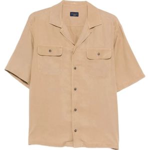 Paul & Shark, Heren, Overhemden, Bruin, Maat: L Synthetisch,