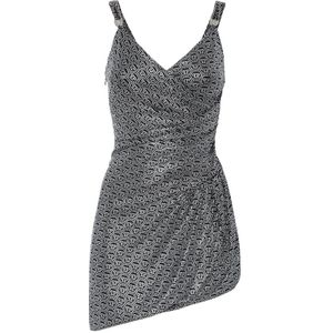 Philipp Plein - Evening Dress Monogram - Slipdress - Zwart - Polyester