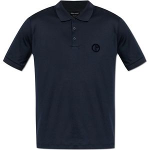 Giorgio Armani, Heren, Tops, Blauw, Maat: 2XL Katoen,