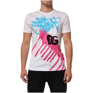 Dolce & Gabbana, Heren, Tops, Wit, Maat: M Katoen,