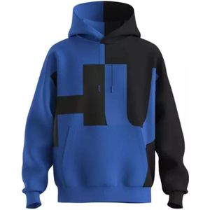 Hugo - Colorblock Hoodie Nokardos - Heren - Blauw - Katoen