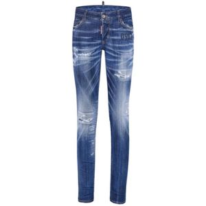 Dsquared2, Dames, Jeans, Blauw, Maat: 2XS Katoen,