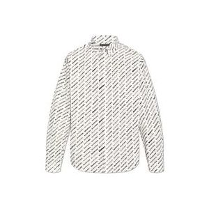 Balenciaga Shirt met logo , White , Heren , Maat: L