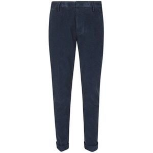 Dondup, Heren, Broeken, Blauw, Maat: W38 Velours,