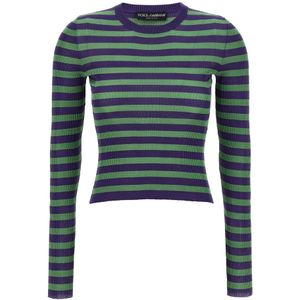 Dolce & Gabbana, Dames, Truien, Veelkleurig, Maat: S Viscose,