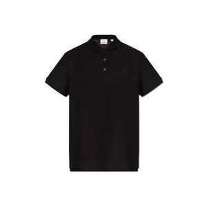 Burberry Polo shirt met logo , Black , Heren , Maat: S