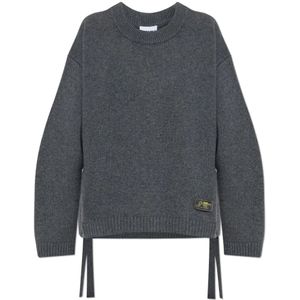 Ganni, Dames, Truien, Grijs, Maat: S/M Wol,