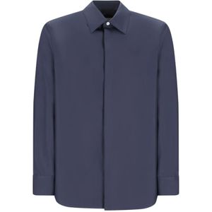 Jil Sander, Heren, Overhemden, Blauw, Maat: M Katoen,