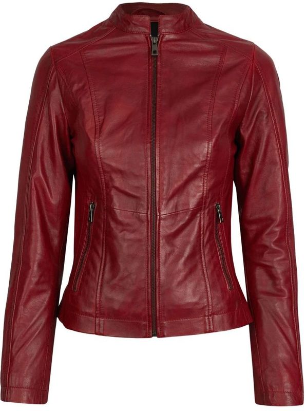 Bugatti - Klassieke Leren Jas - Rood - Dames