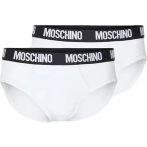 Moschino, Heren, Ondergoed, Wit, Maat: S Zijde,