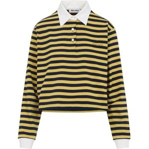 Miu Miu, Dames, Tops, Veelkleurig, Maat: S Katoen,