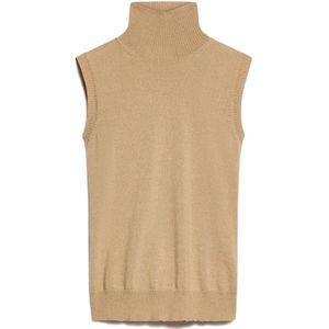 Sportmax, Dames, Truien, Beige, Maat: L Wol,
