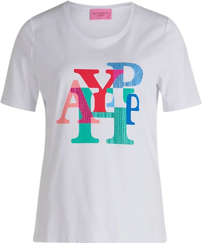 Betty Barclay - Glitterend Basic Shirt - Grijs - Dames - Modern Design