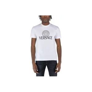 Versace Compact T-Shirt , White , Heren , Maat: L