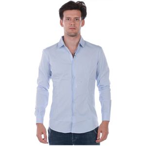 Daniele Alessandrini, Heren, Overhemden, Blauw, Maat: M Katoen,