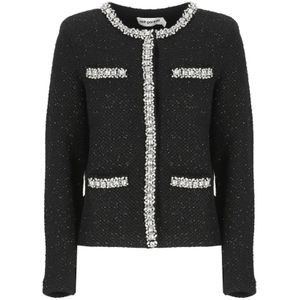 Self Portrait, Dames, Truien, Zwart, Maat: L Wol,