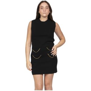 Moschino, Dames, Jurken, Zwart, Maat: XS