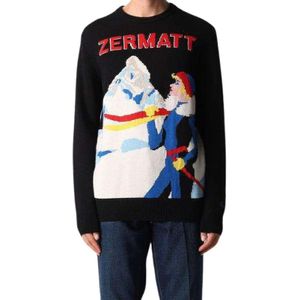 MC2 Saint Barth, Heren, Truien, Zwart, Maat: L Wol,