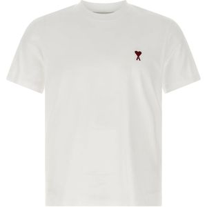 Ami Paris, Heren, Tops, Wit, Maat: M Katoen,