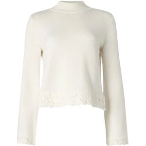 Twinset, Dames, Truien, Wit, Maat: S Wol,