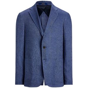 Ralph Lauren, Heren, Jassen, Blauw, Maat: 4XS Linnen,