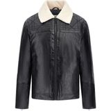 GUESS - Tussenjas - Zwart - Imitatieleder - Normale Pasvorm