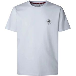 Pepe Jeans, Heren, Tops, Wit, Maat: L Katoen,
