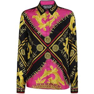 Versace Jeans Couture, Dames, Blouses & Shirts, Veelkleurig, Maat: XS Viscose,