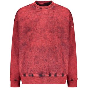 Diesel, Heren, Sweatshirts & Hoodies, Rood, Maat: L Katoen,
