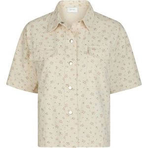 Neo Noir, Dames, Blouses & Shirts, Wit, Maat: S Denim,