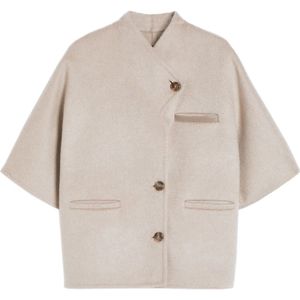 Max Mara, Dames, Jassen, Beige, Maat: M/L Zijde,
