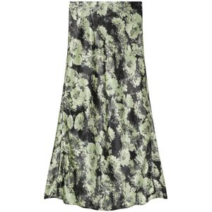 Tory Burch, Dames, Rokken, Groen, Maat: S Poliester,