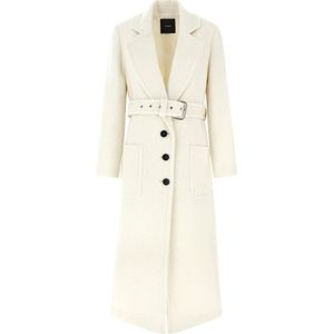 Pinko, Dames, Mantels, Wit, Maat: XS Wol,