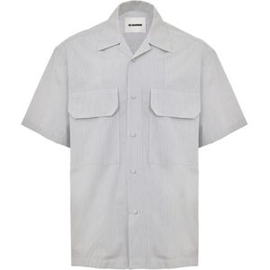 Jil Sander, Heren, Overhemden, Blauw, Maat: XL Katoen,