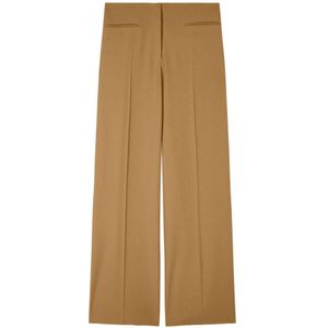 Patrizia Pepe, Dames, Broeken, Beige, Maat: 2XS Viscose,