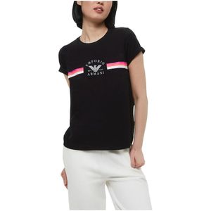 Emporio Armani, Dames, Tops, Zwart, Maat: XS Katoen,