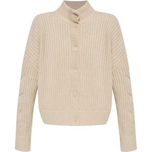 Max Mara, Dames, Truien, Beige, Maat: L Wol,