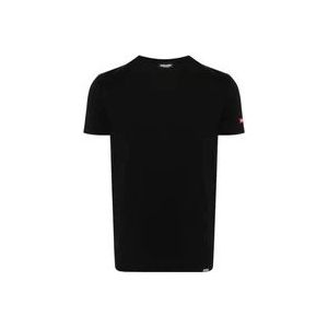 Dsquared2 Casual Katoenen T-Shirt , Black , Heren , Maat: S